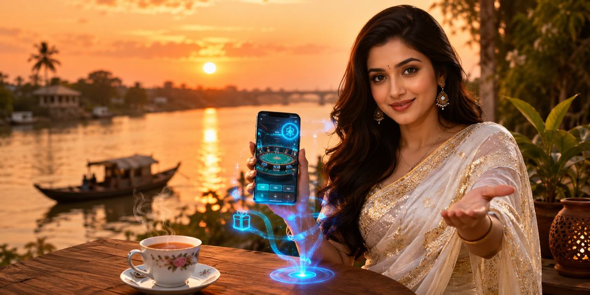 বগুড়ায় শাড়ি পরিহিতা নারী মোবাইলে 77u7 ক্যাসিনো উপভোগ করছেন